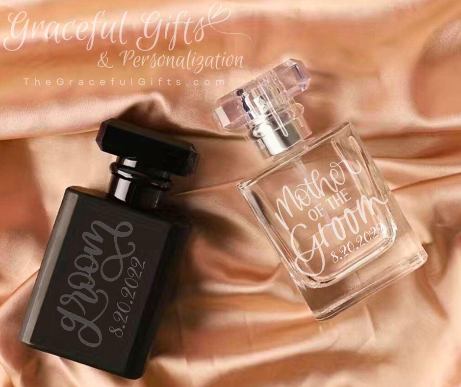 Custom Etched Groomsmen Cologne Bottle Bridesmaid Purfume Bottle