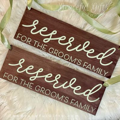 Reserved Chair/Isle Signs
