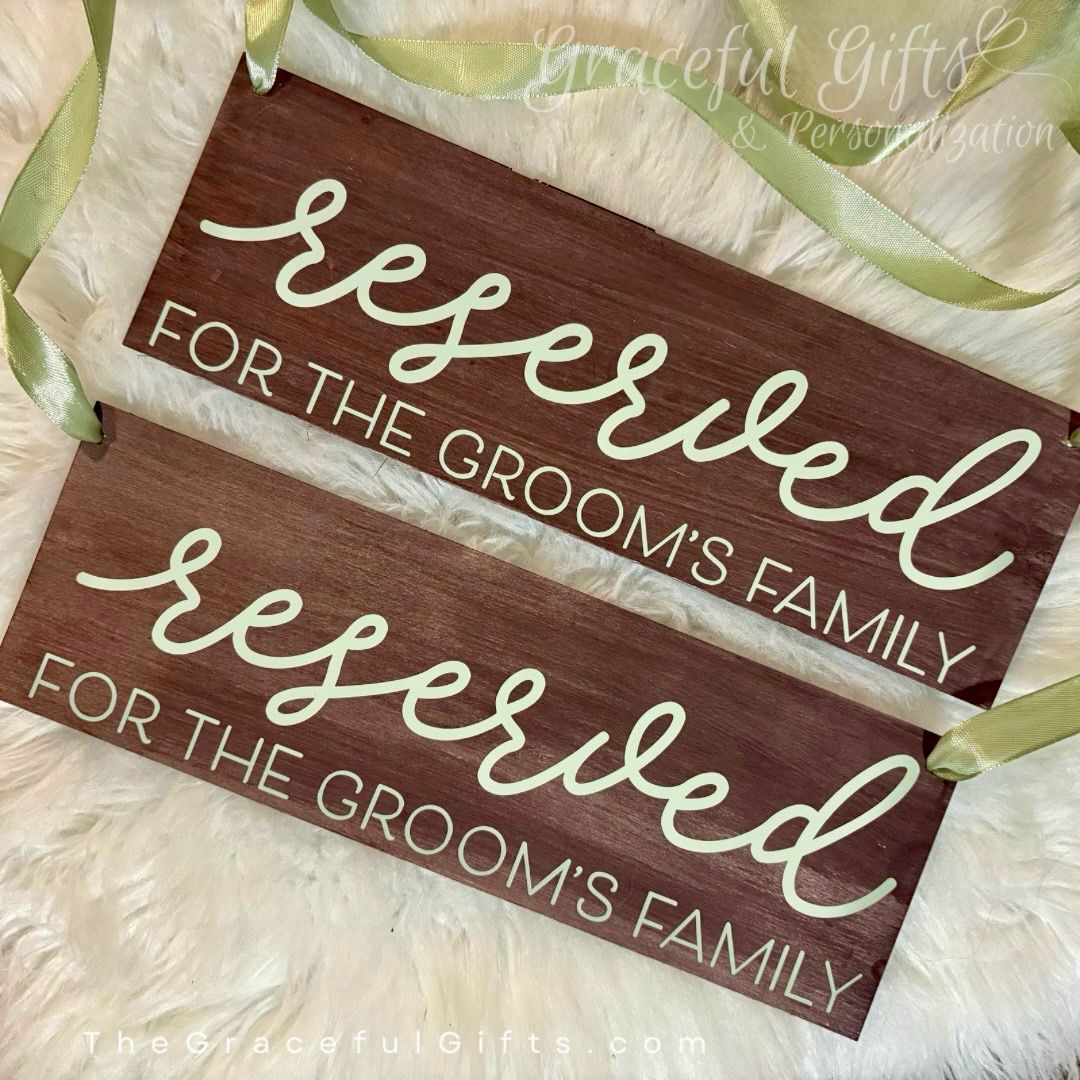 Reserved Chair/Isle Signs