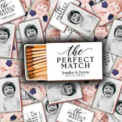 Perfect Match Kid Photo Matchbox Favors