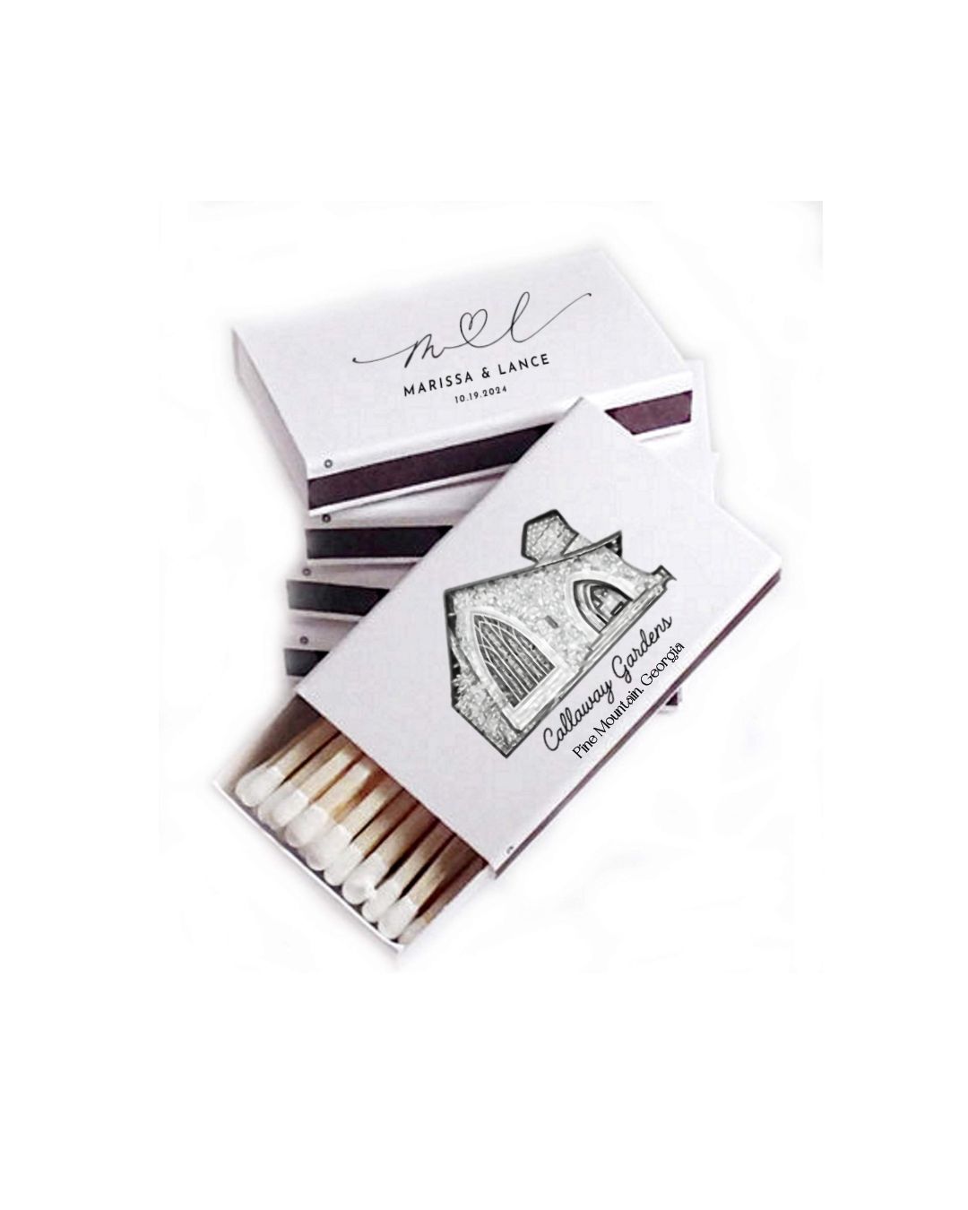 Wedding venue Sketch Matchbox Favors