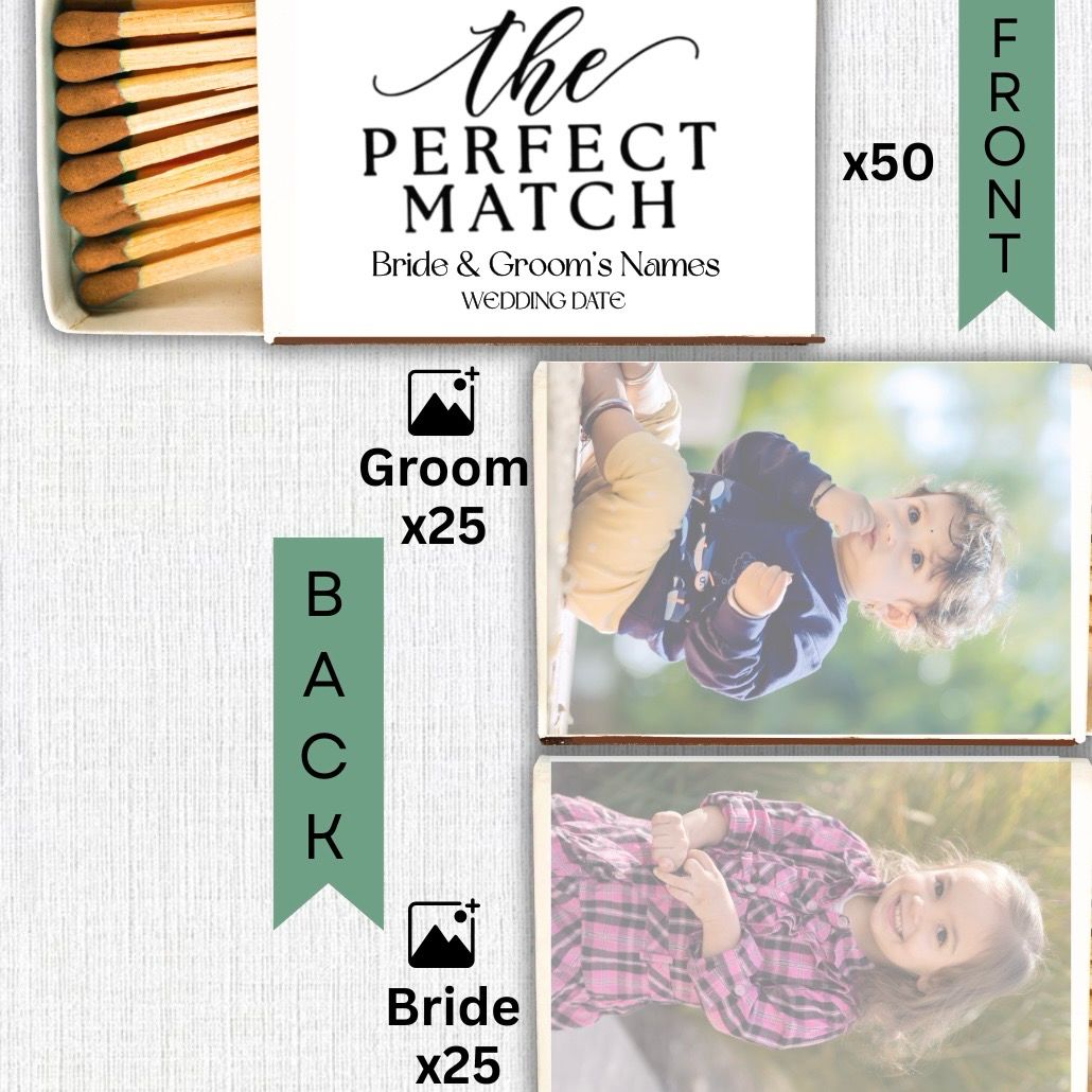 Perfect Match Kid Photo Matchbox Favors