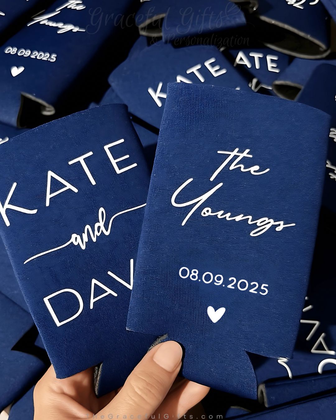 Minimalist Wedding Koozie Favors