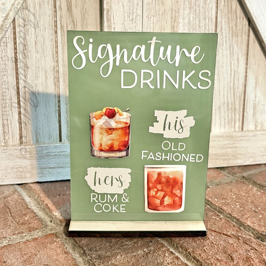 Signature Drinks Wedding Sign