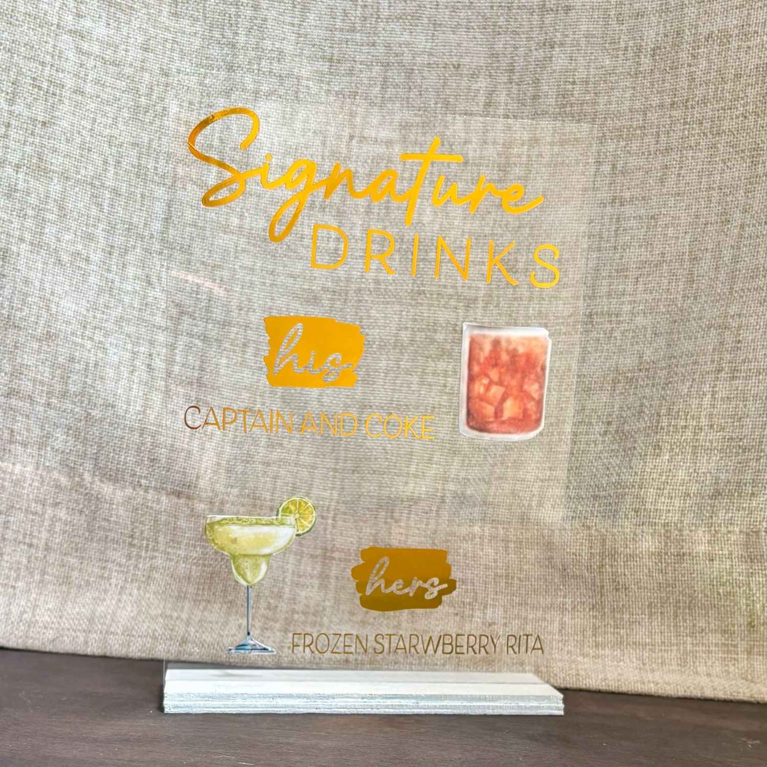 Signature Drinks Wedding Sign