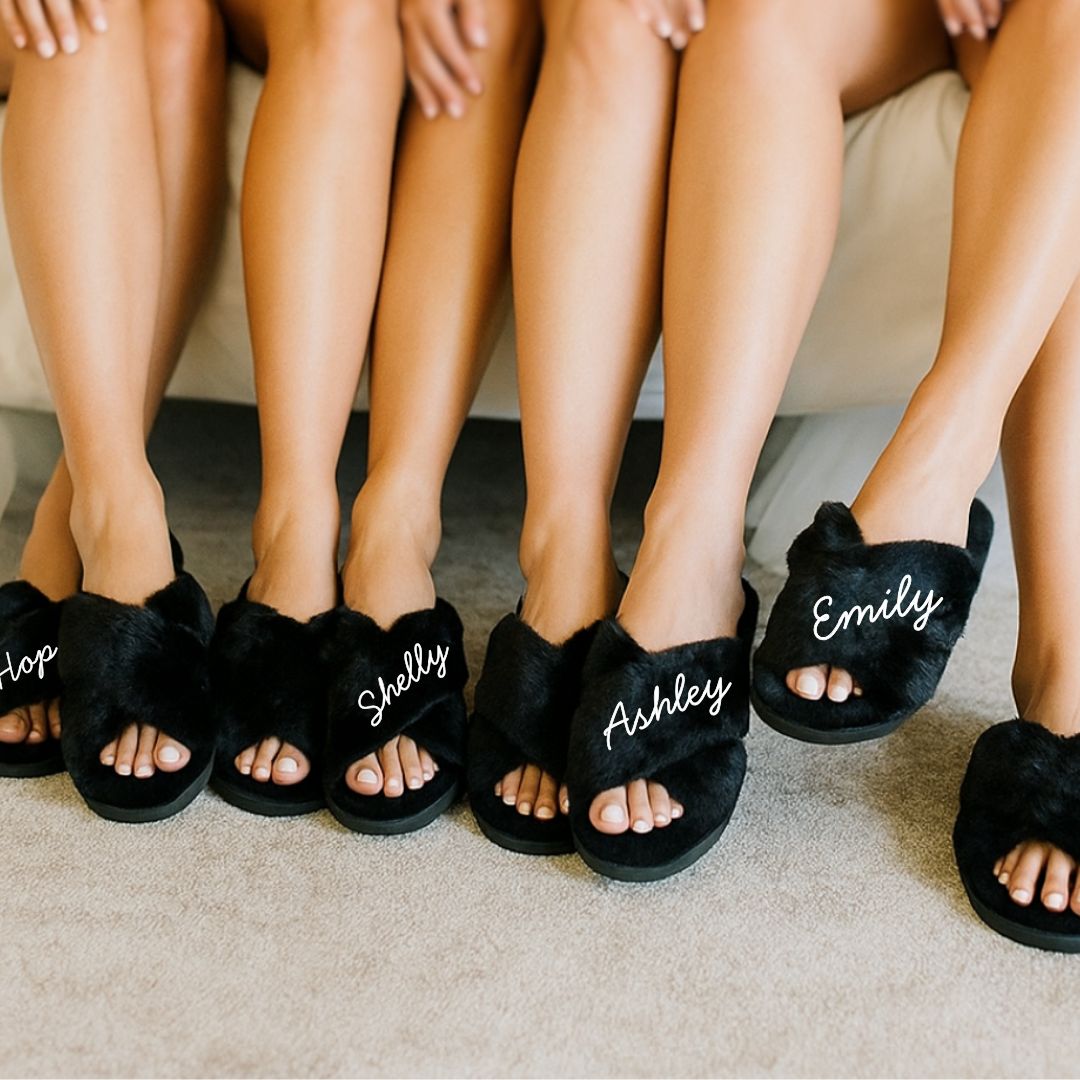Personalized Bridal Party Slippers