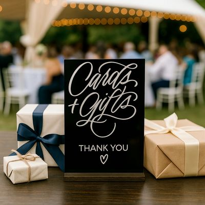 Cards &amp; Gifts Acrylic Wedding Sign