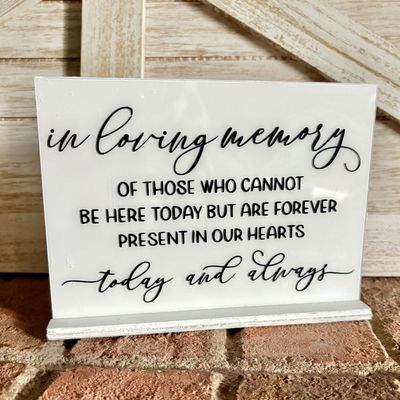 Wedding Memorial Table Sign