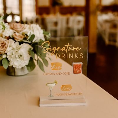 Signature Drinks Wedding Sign