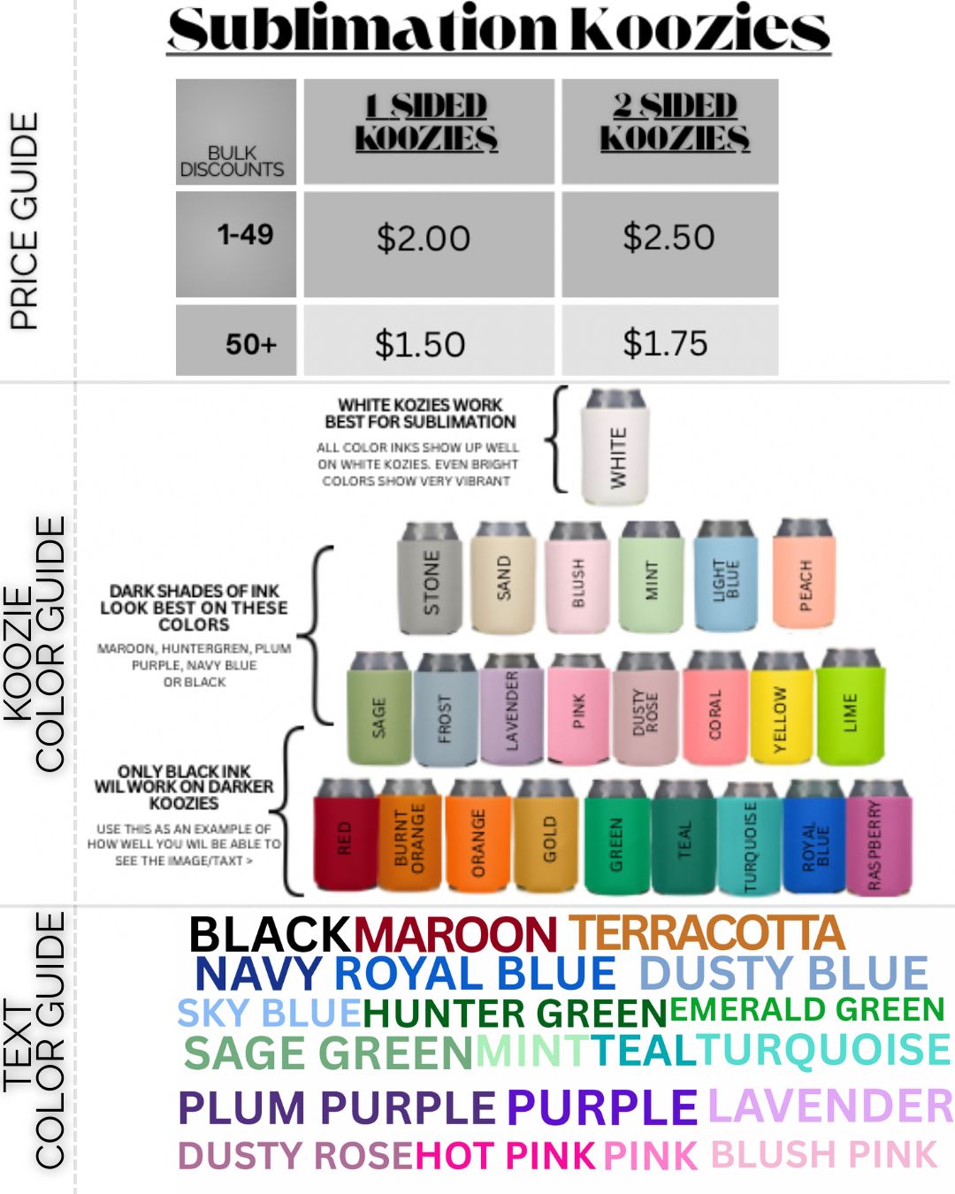 Custom Koozies! Your Text &amp; Image