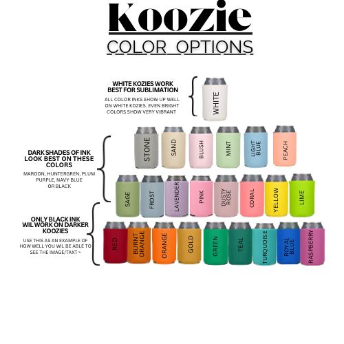Modern Minimalist Wedding Koozies
