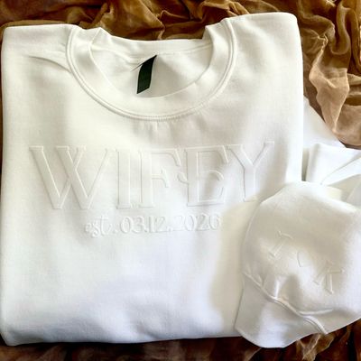 Embossed Wifey Sweatshirt