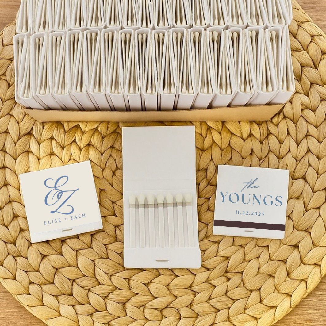 Monogram MATCHBOOK Wedding Favors