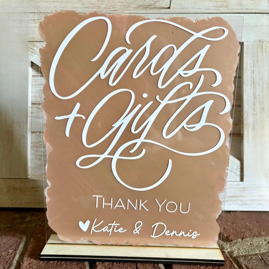 Cards &amp; Gifts Acrylic Wedding Sign