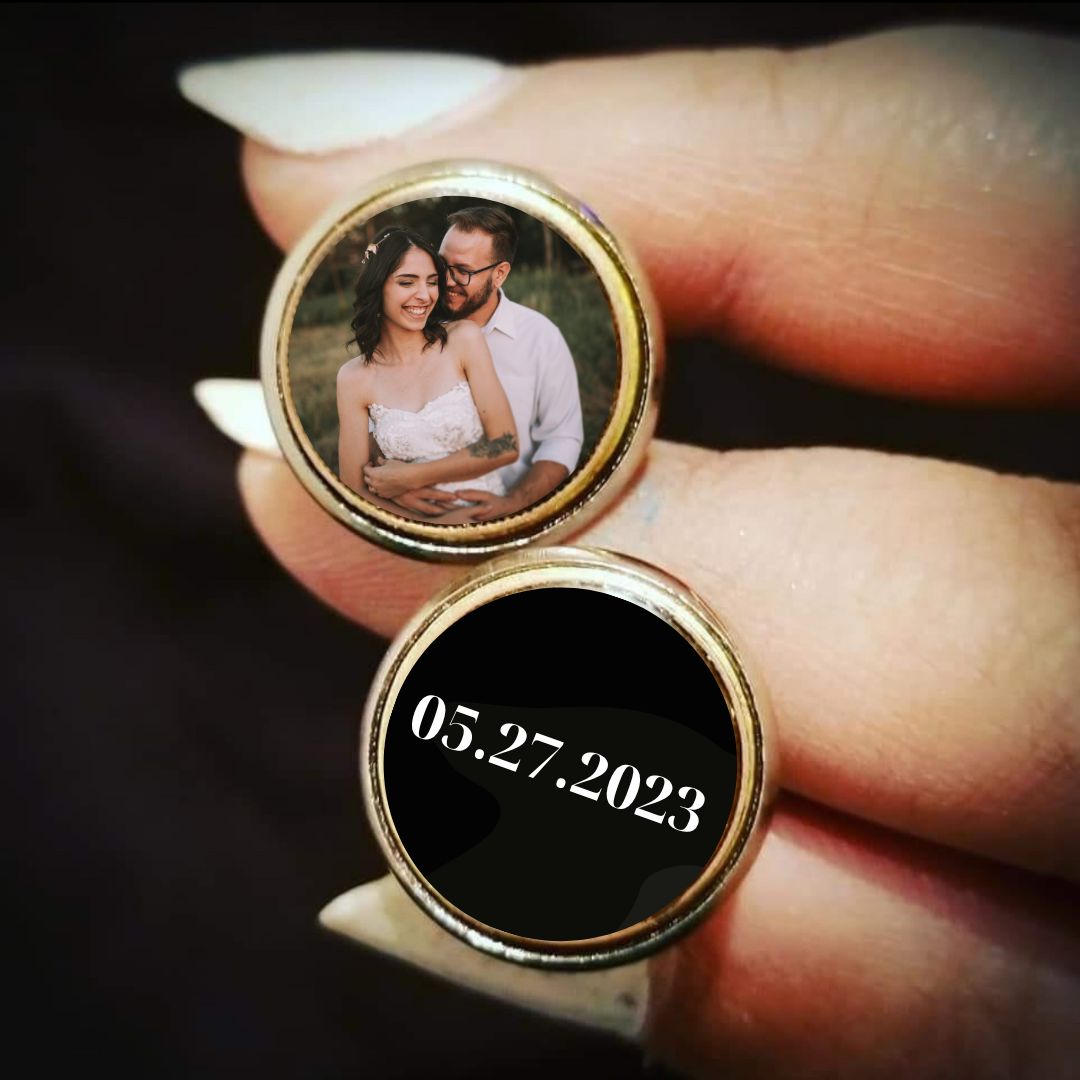 Custom Photo Cufflinks | Personalized Gift for Him