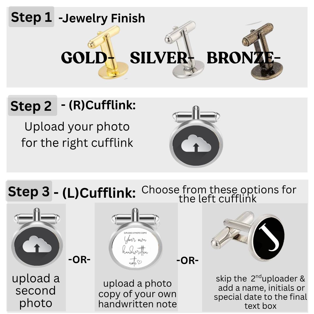 Custom Photo Cufflinks | Personalized Gift for Him