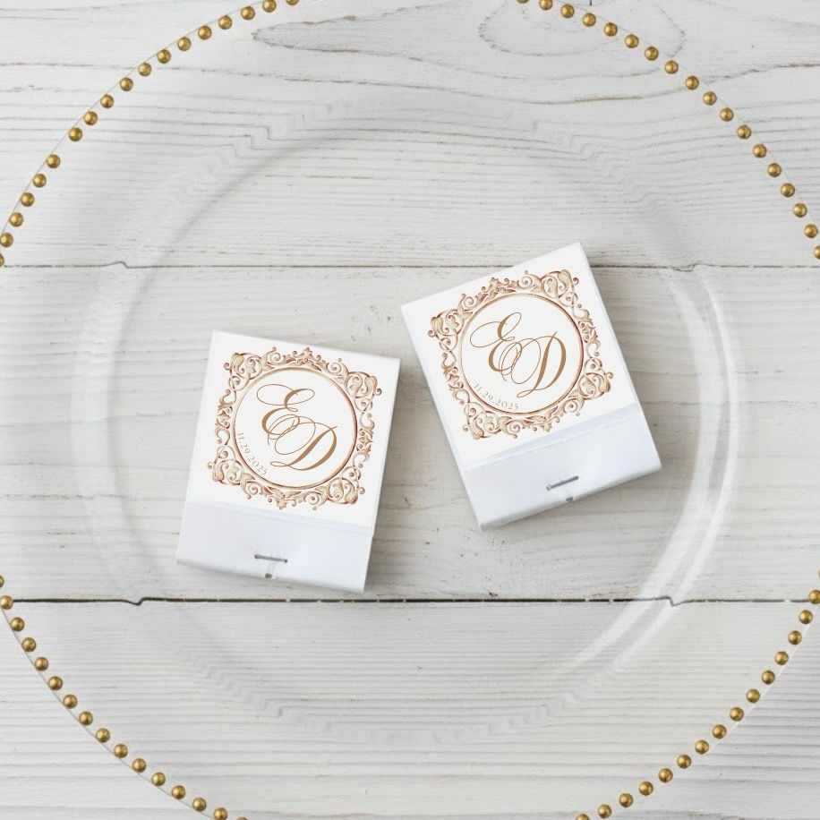 Monogram MATCHBOOK Wedding Favors