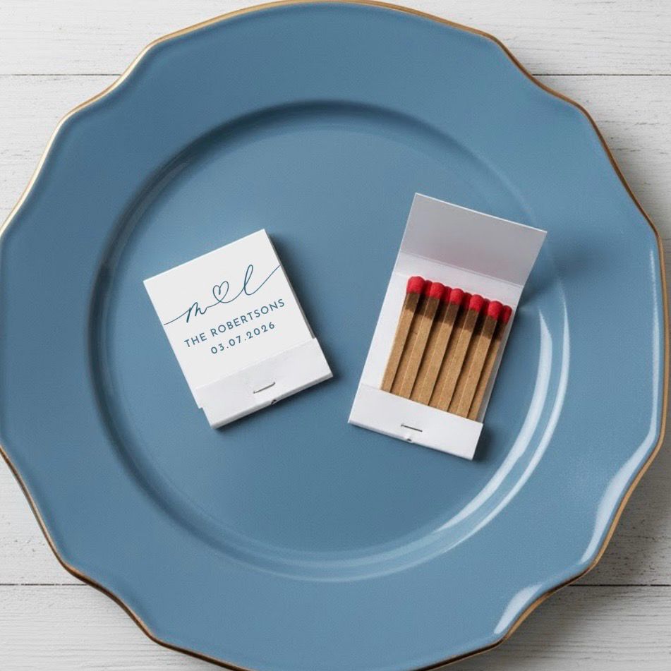 Monogram MATCHBOOK Wedding Favors