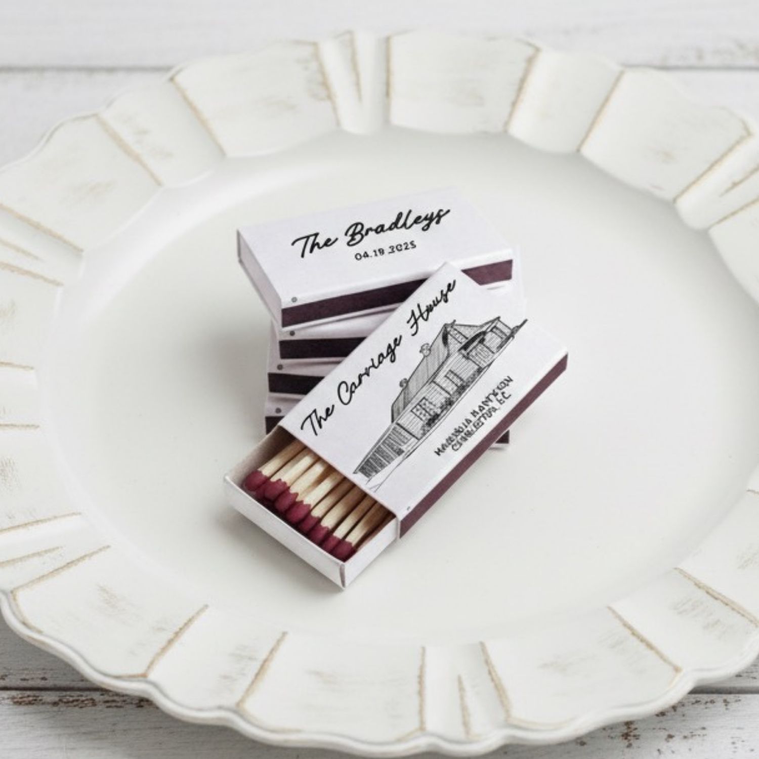 Wedding venue Sketch Matchbox Favors