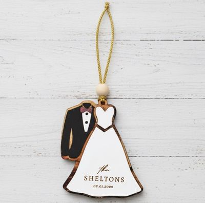 Mr &amp; Mrs Wedding Ornament