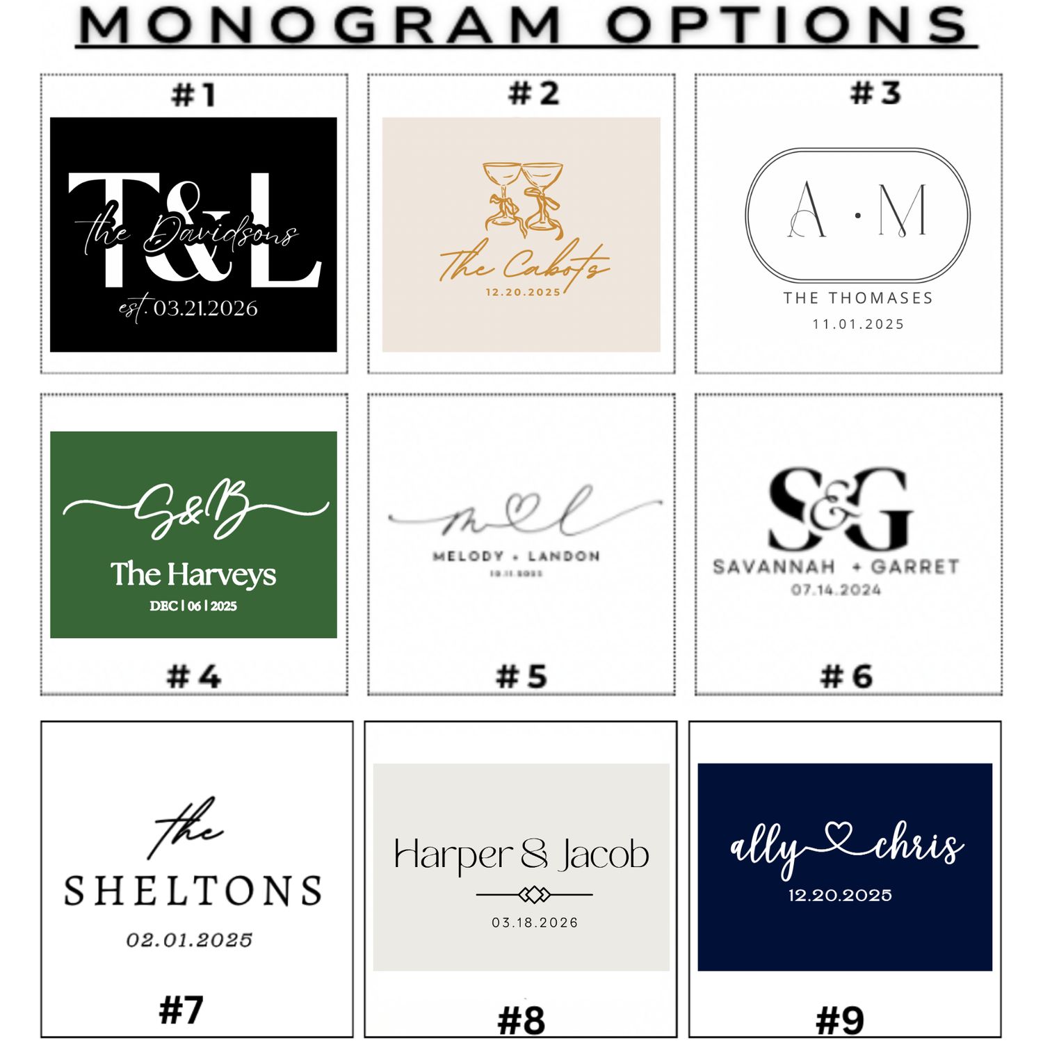 Custom Monogrammed Chocolate Nugget Favors