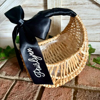Half Moon Flower Girl Basket