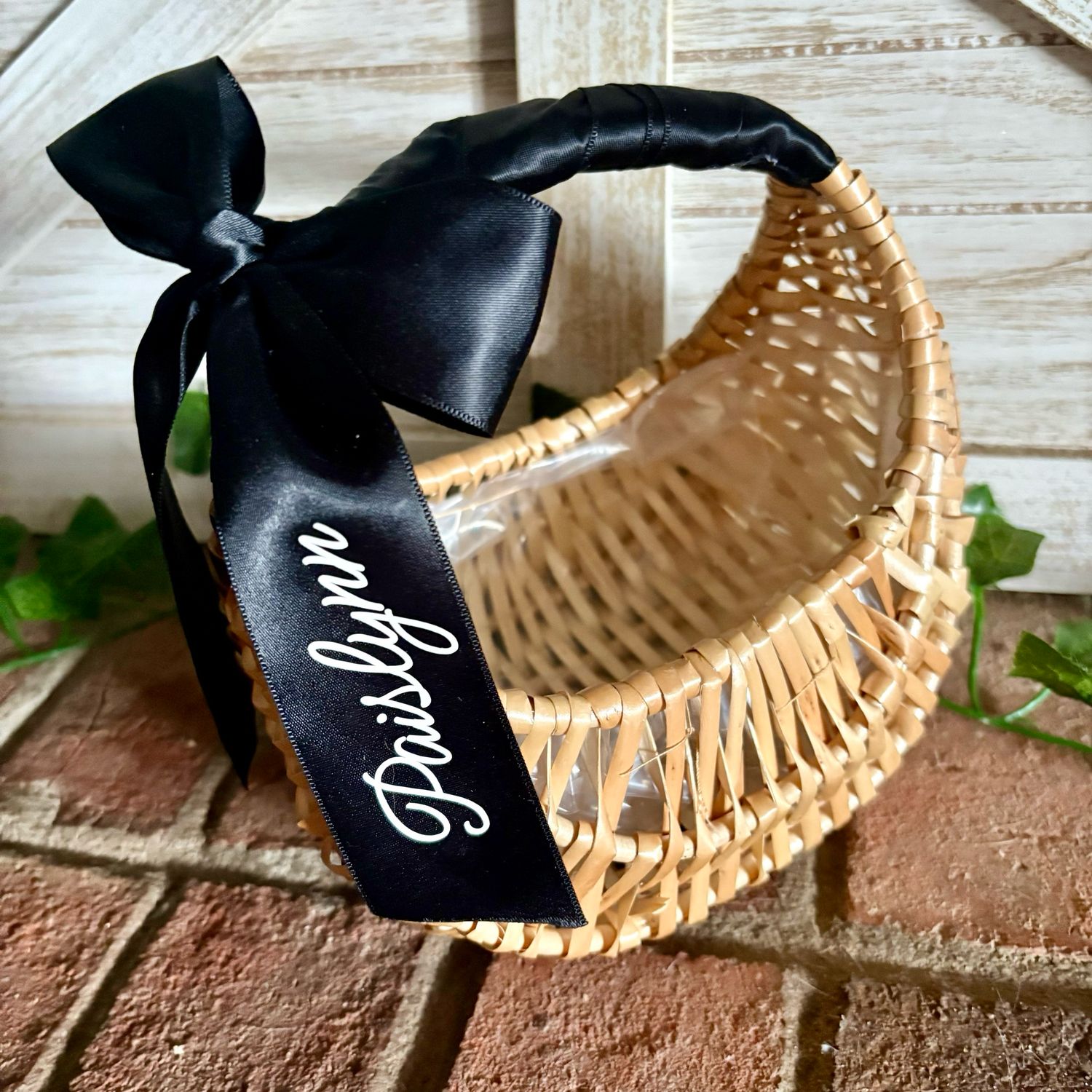 Half Moon Flower Girl Basket