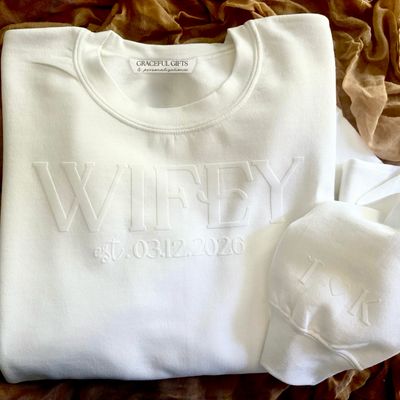 Embossed Wifey Sweatshirt