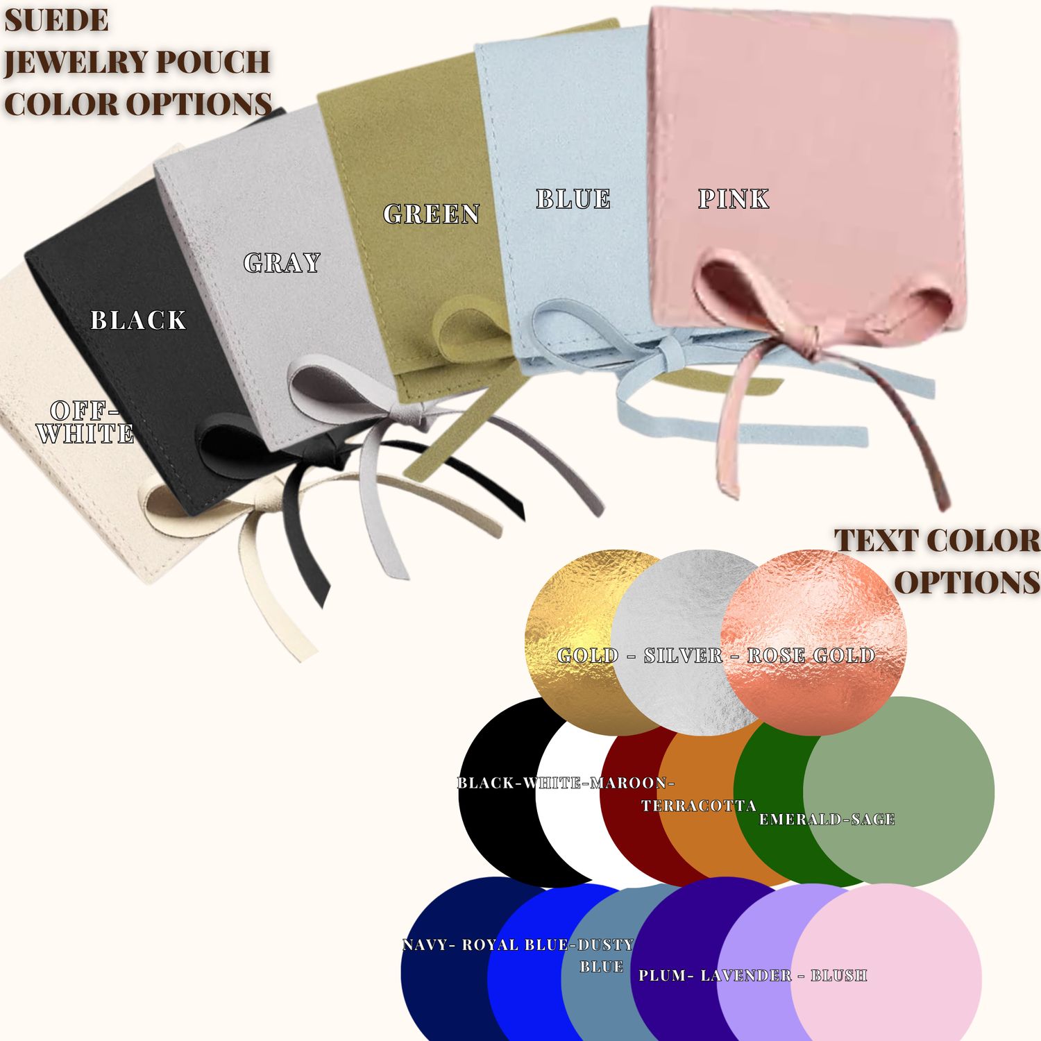 Personalized Suede Jewelry Pouch