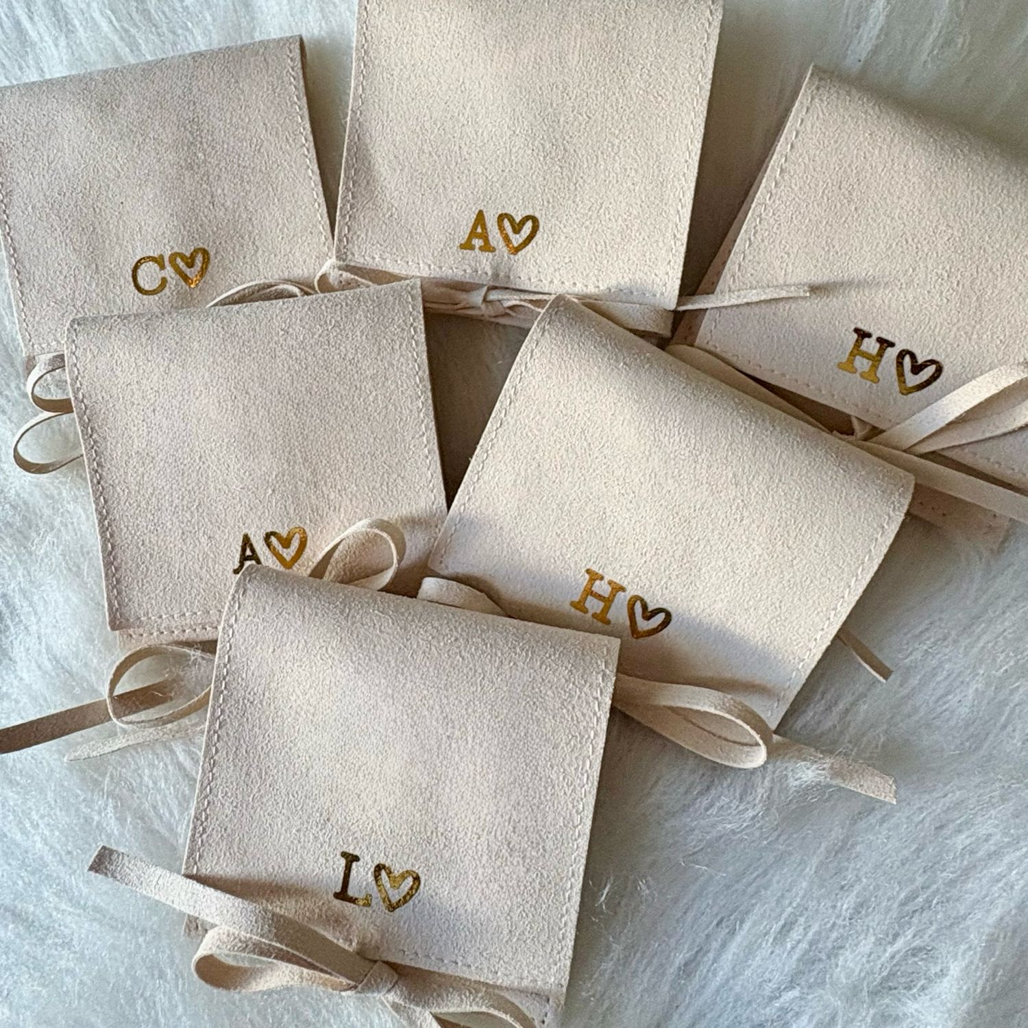 Personalized Suede Jewelry Pouch