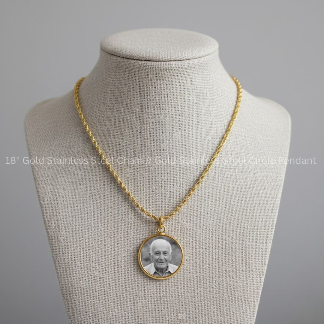 Memorial Photo Accessory Necklace / Brooch Pin / Keychain