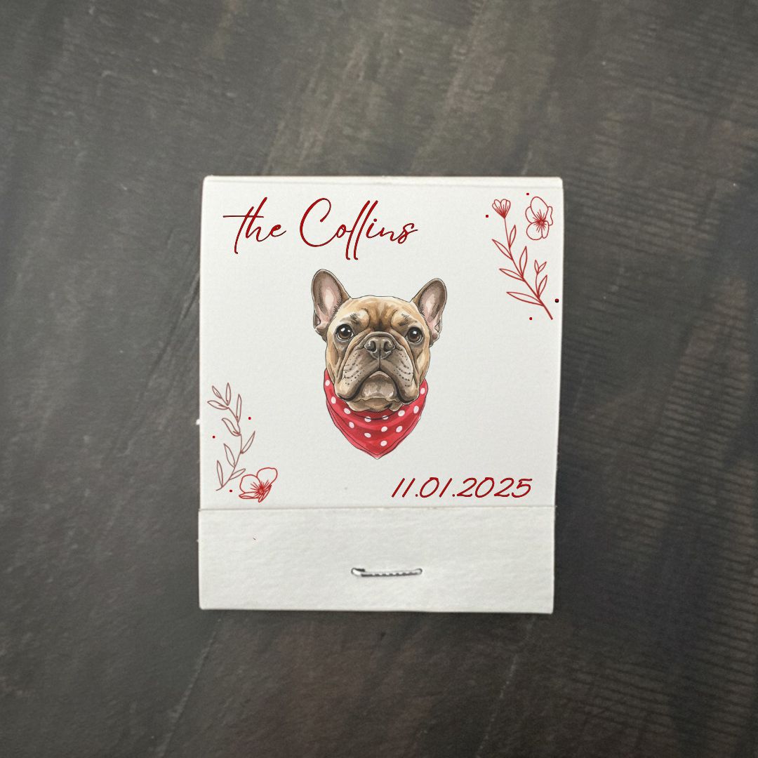 Pet Dog / Cat Illustration MATCHBOOK