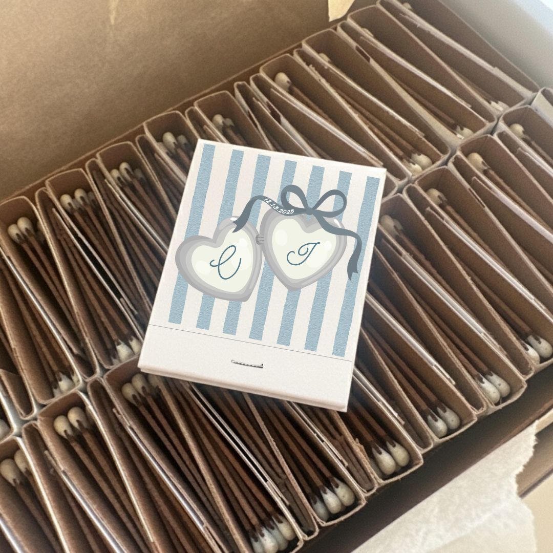 Heart Locket MATCHBOOK Wedding Favors