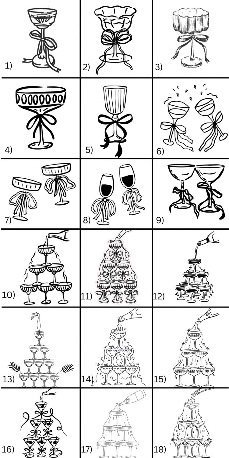 Deco Cocktail MATCHBOOK or MATCHBOX Wedding Favors