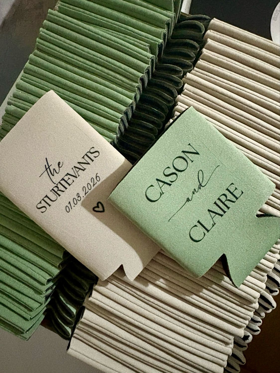 Modern Minimalist Wedding Koozies