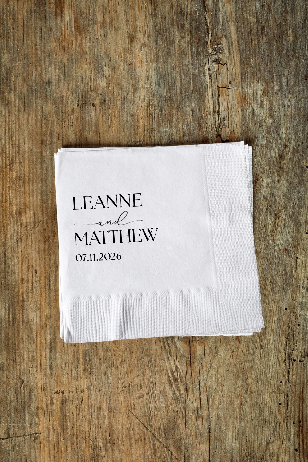 Minimalist Wedding Cocktail Napkins