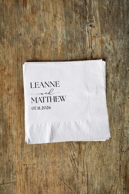Minimalist Wedding Cocktail Napkins