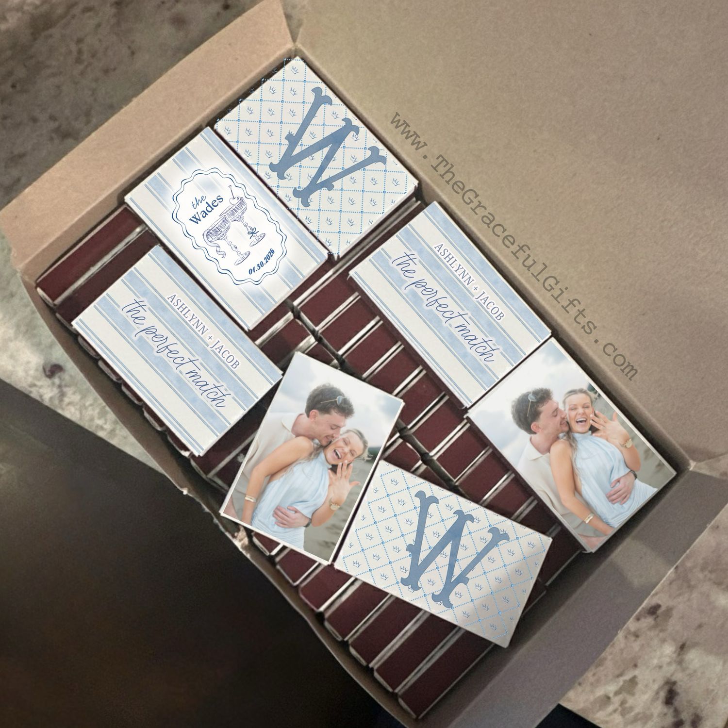 MATCHBOOK or MATCHBOX Wedding Favors // 3 Designs + Photo