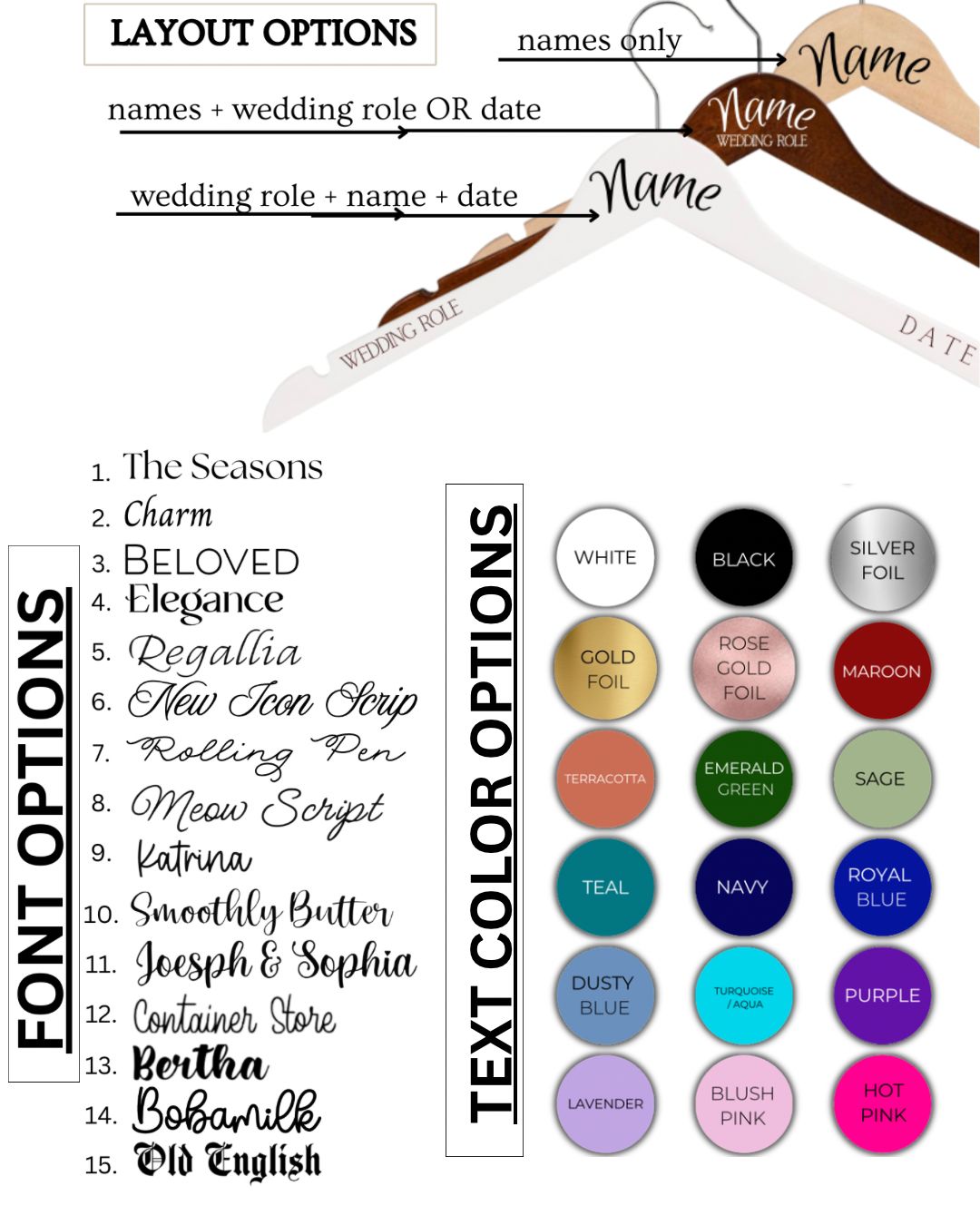 Wooden Wedding Hangers