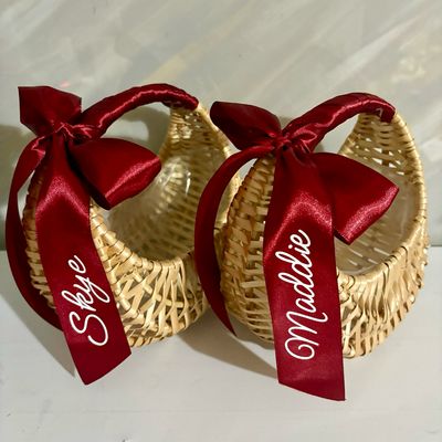 Half Moon Flower Girl Basket