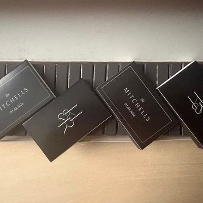 Modern Monogram MATCHBOOK or MATCHBOX Wedding Favors