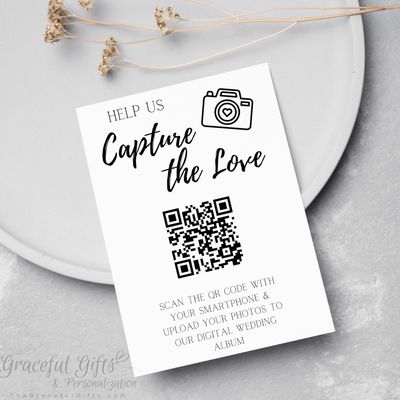 Digital Wedding Photo Album QR Code Cards