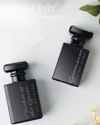 Custom Etched Groomsmen Cologne Bottle Bridesmaid Purfume Bottle