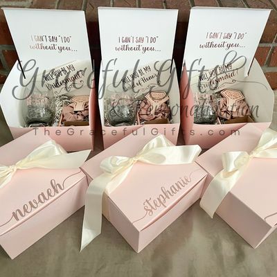 Bridesmaid Proposal / Thank You Box Filled With Gifts