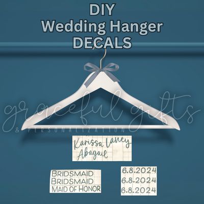 DIY Wedding Hanger Decals