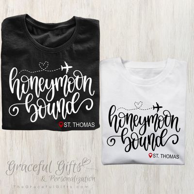 Honeymoon Bound Destination T-shirt SET