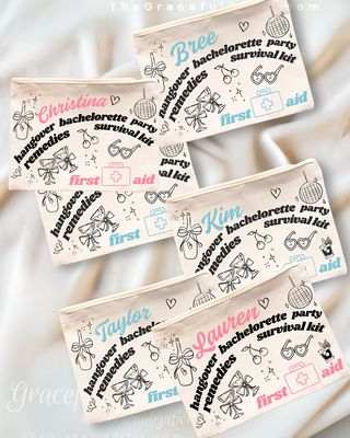 Bachelorette Hangover Survival Canvas Bags