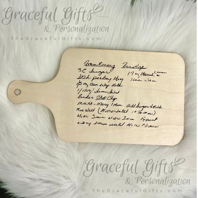 Custom Engraved Recipe Cutting Board