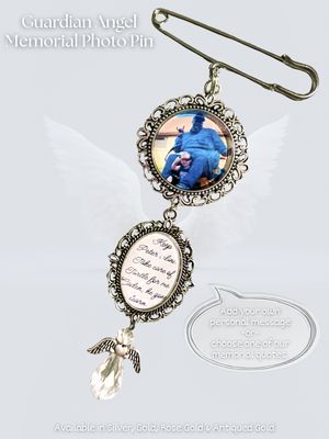 Memorial Photo Accessory Necklace / Brooch Pin / Keychain