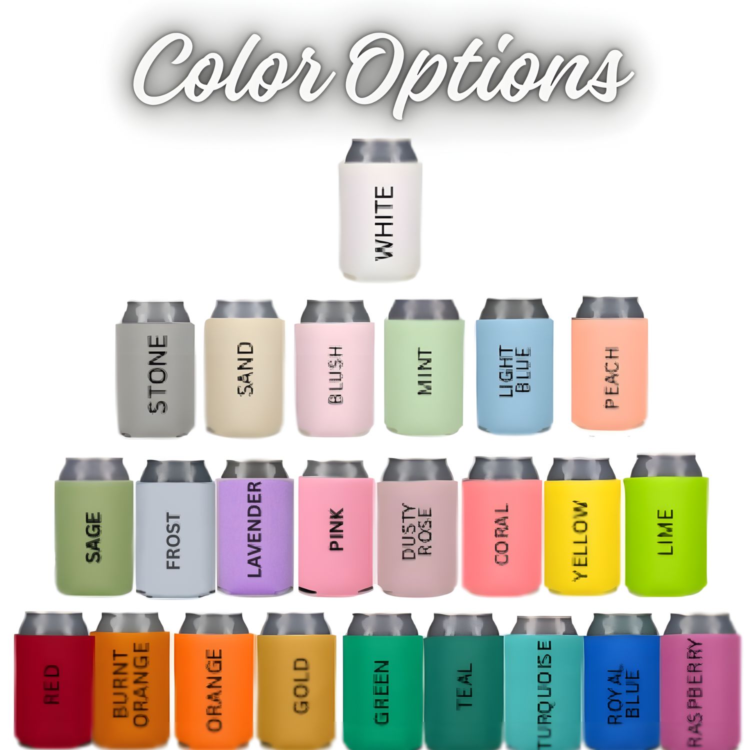 Modern Minimalist Wedding Koozies